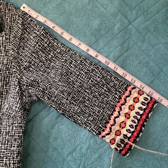 ALFRED DUNNER Women Black Blazer with spread collar open front 3/4 Sleeve 6P - Picture 11 of 15